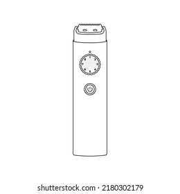 Shaving Machine Outline Icon Illustration on White Background