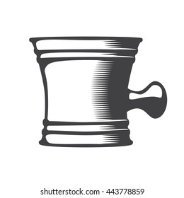 Shaving mug vector isolated on a white background vector illustration