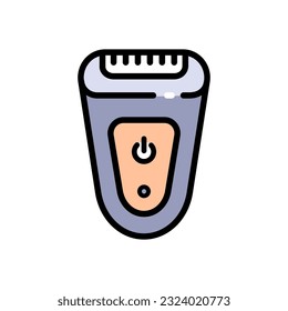 Shaving razor flat color icon. Vector illustration shaver on white background . Vector line icon accessory for shave.