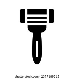 shaving razor glyph icon illustration vector graphic. Simple element illustration vector graphic, suitable for app, websites, and presentations isolated on white background