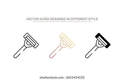 Barbear Design ícone Razor com fundo branco ilustração stock