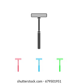 Shaving razor icon flat. Color pictogram on white background. Vector illustration symbol and bonus icons