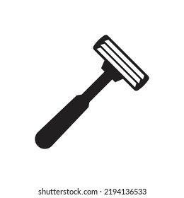 Shaving razor icon. Razor flat icon. isolated on white background.