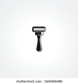 shaving razor icon on white background