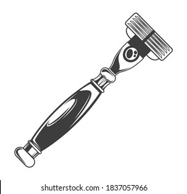 Shaving razor icon. Safe shaver tool with multiple blades. Trendy flat shaving razor icon from hygiene collection isolated on white background. Personal hygiene item, hairdresser or barber shop tool