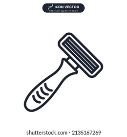 shaving razor icon symbol template for graphic and web design collection logo vector illustration