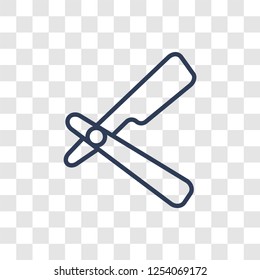 shaving razor icon. Trendy linear shaving razor logo concept on transparent background from Hygiene collection
