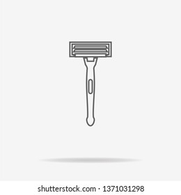 Shaving razor icon. Vector concept illustration for design.