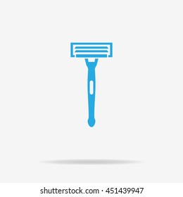 Shaving razor icon. Vector concept illustration for design.