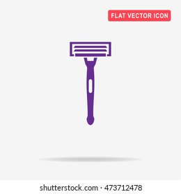 Shaving razor icon. Vector concept illustration for design.