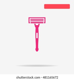 Shaving razor icon. Vector concept illustration for design.