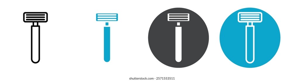 shaving razor icon Vector illustration in black