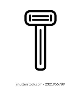 Shaving razor isolated outline icon. Vector illustration shaver on white background. Vector line icon accessory for shave.