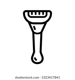 Shaving razor isolated outline icon. Vector illustration shaver on white background . Vector line icon accessory for shave.