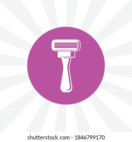 shaving razor isolated simple solid vector icon