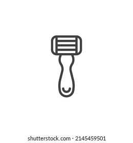 Shaving razor line icon. linear style sign for mobile concept and web design. Razor blade outline vector icon. Symbol, logo illustration. Vector graphics