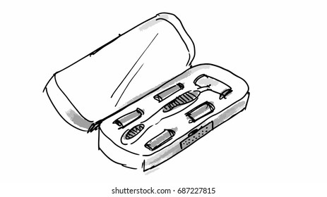 Shaving razor sketch Vector for cartoon, or storyboard project illustration