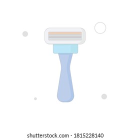 shaving razor vector flat illustration on white background