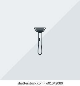 Shaving Razor Vector Icon, The outlined symbol of razor for shaving. Simple, modern flat vector illustration for mobile app, website or desktop app 