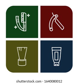shaving simple icons set. Contains such icons as Razor, Shaving razor, Shaving brush, cream, can be used for web, mobile and logo
