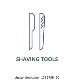Shaving tools vector line icon, linear concept, outline sign, symbol