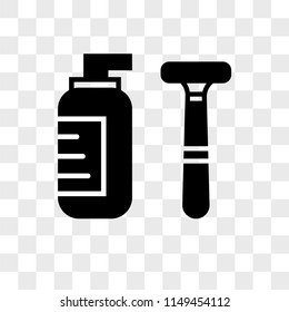 Shaving vector icon on transparent background, Shaving icon