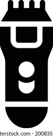 afeitado con fondo blanco. afeitarse es un símbolo de profesar un icono plano .glyph.