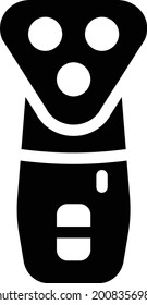 afeitado con fondo blanco. afeitarse es un símbolo de profesar un icono plano .glyph.