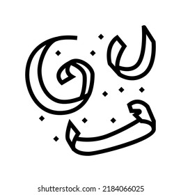 shavings wood timber line icon vector. shavings wood timber sign. isolated contour symbol black illustration
