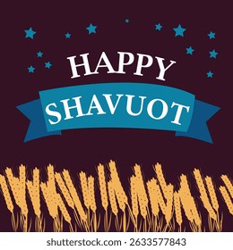 Shavuot Festival Greeting with Hebrew Holiday Wishes