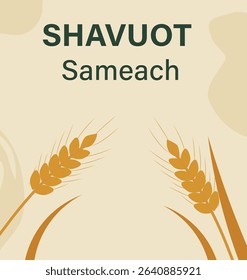 Shavuot and Shavuot Sameach Illustration Set: Celebrating the Giving of the Torah and Harvest