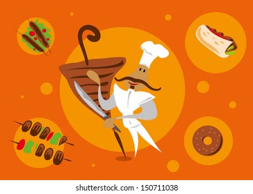 Shawarma Cheif (Vector)