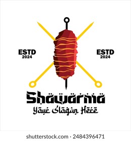 shawarma design for restaurants in egypt, lebanon or syria doner kebab free vector logo