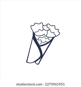 Shawarma Donner Kebab Vector, Moderna Cocina Asiática Ilustraciones de Alimentos Premium Diseño. Moderno Vector De Shawarma Aislado Y Delicioso Con Ilustración Kebab De Donante De Alta Calidad.