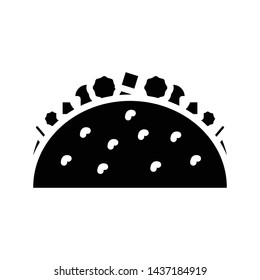 shawarma glyph flat vector icon