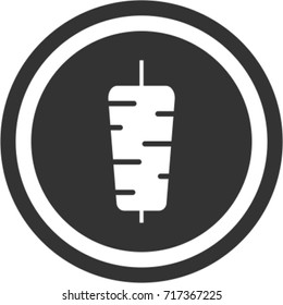 Shawarma icon . dark round icon,