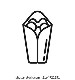 Shawarma icon design. Outline style. Vector illustration.