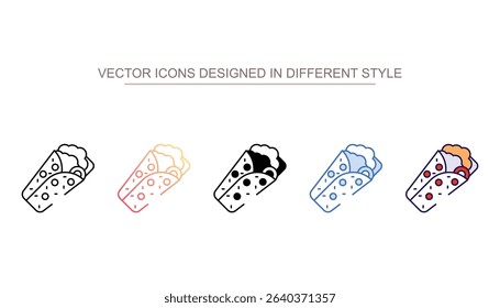 Shawarma icon design with white background stock illustration