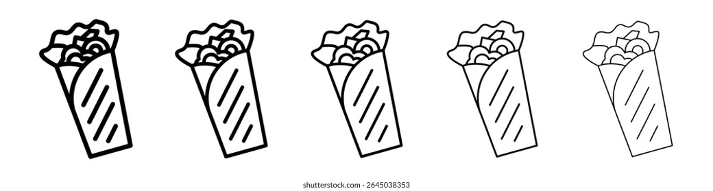 Shawarma icon filled flat sign concept for web design.