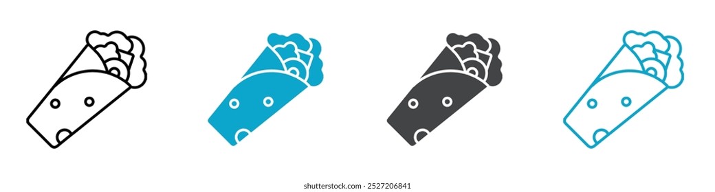 shawarma icon Ilustração de gráficos de linha