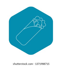 Shawarma icon. Outline illustration of shawarma vector icon for web