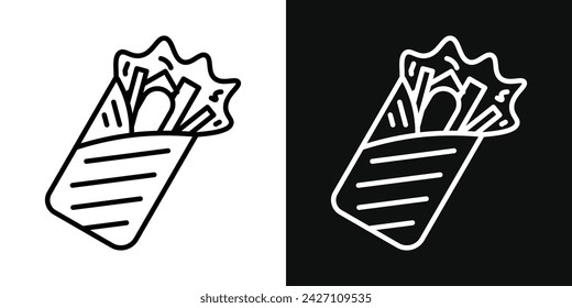 Shawarma icon set. Vector illustration
