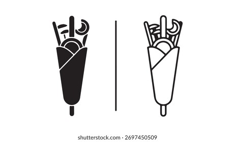 Icono de Shawarma con fondo transparente