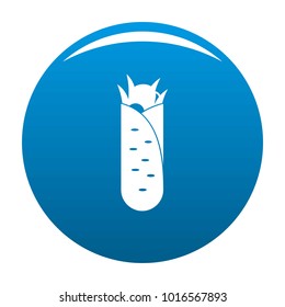 Shawarma icon vector blue circle isolated on white background 
