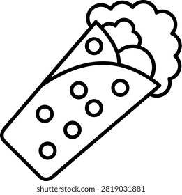 Shawarma Icon Vector Element line icon design vector icons