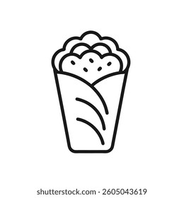 shawarma isolated on a white background