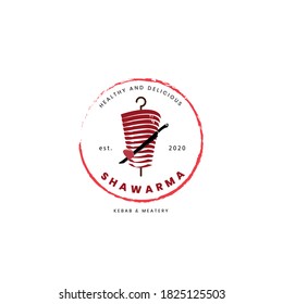 Shawarma Kebab Design Logo. Vector Creative Labels For Turkish And Arabian Fast Food, This Food Logo Can Be Perfect For Restaurants, Shop, Blog, Website, App, Web