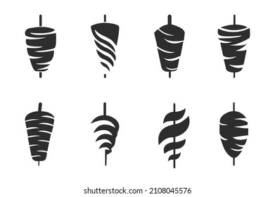 Shawarma logo for restaurants and markets. Doner kebab logo template. EPS10 vector illustration.