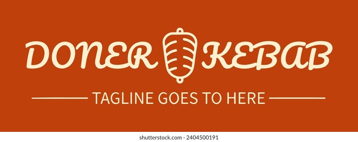 Shawarma logo for restaurants and markets. Doner kebab logo template. Premium Quality Emblems, Logo Template. Vector Illustration.