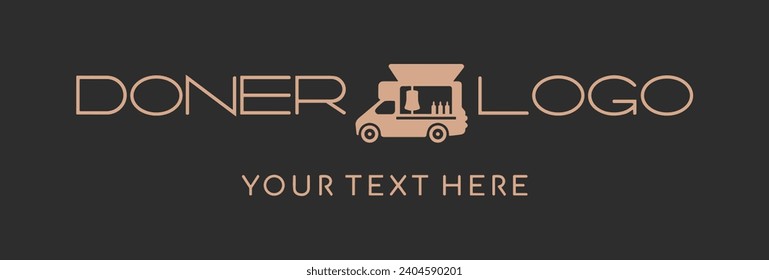 Shawarma logo for restaurants and markets. Doner kebab logo template. Premium Quality Emblems, Logo Template. Vector Illustration.
